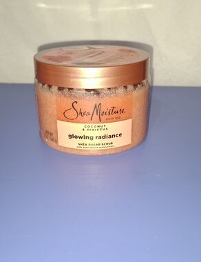 SheaMoisture Coconut & Hibiscus Glowing Radiance Shea Sugar Scrub- NEW